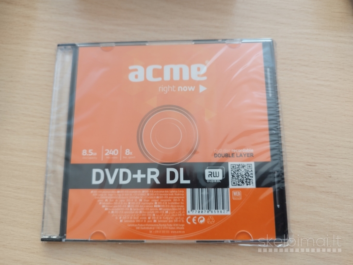 Tušti DVD+R DL diskai  8vnt