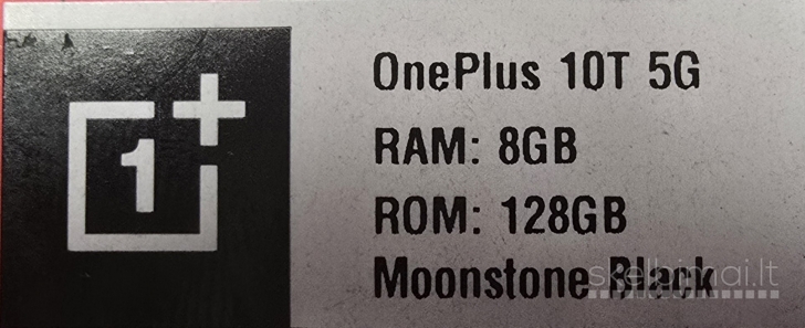 Parduodamas oneplus 10t 5G moonstone black 128 GB