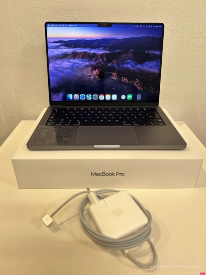 Apple MacBook Pro 14 2021, M1 Pro, 16GB, 512GB nešiojamas kompiuteris