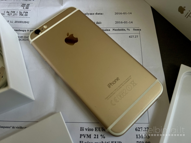 Iphone 6 128 gb pilnas komplektas