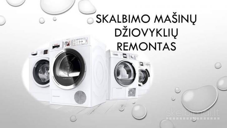 Skalbimo mašinų ir kitos buitinės technikos Remontas Panevėžyje +37063788215