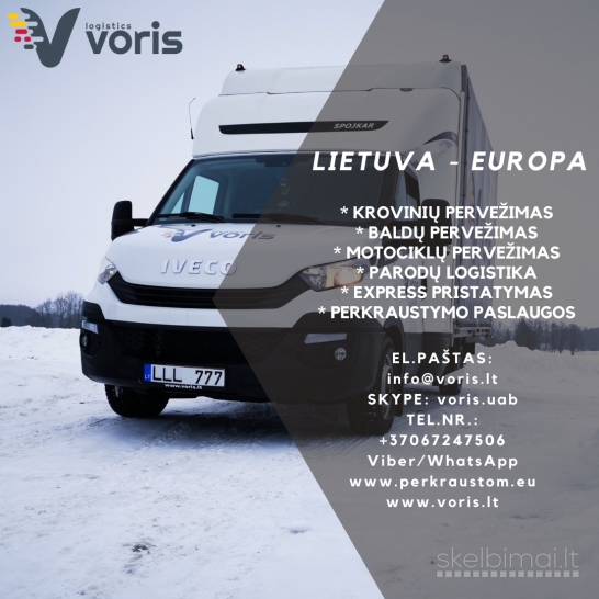 IŠ VISOS EUROPOS PERKRAUSTYMAI LIETUVA-EUROPE krovinių gabenimas