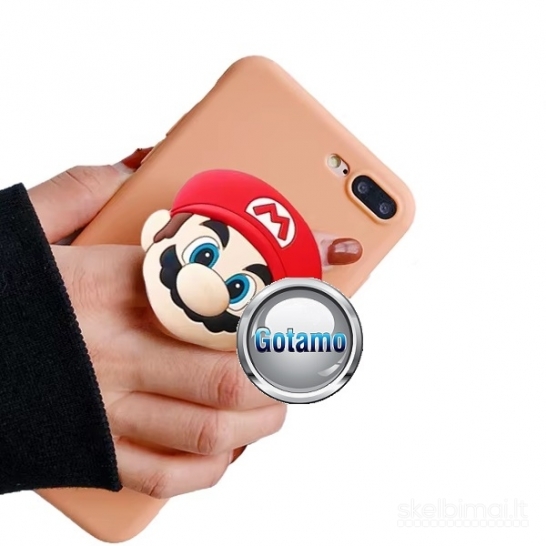 Pop Socket Super Mario klijuojami laikikliai telefonui WWW.GOTAMO.LT