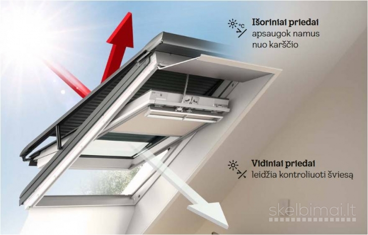 Stogo langai - Velux.