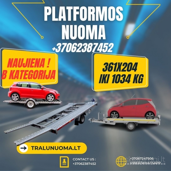 Didziausia priekabų nuomos pasirinkimas +37062387452  www.tralunuoma.lt