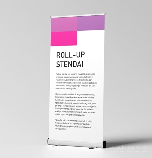 Roll-up stendų gamyba/maketavimas