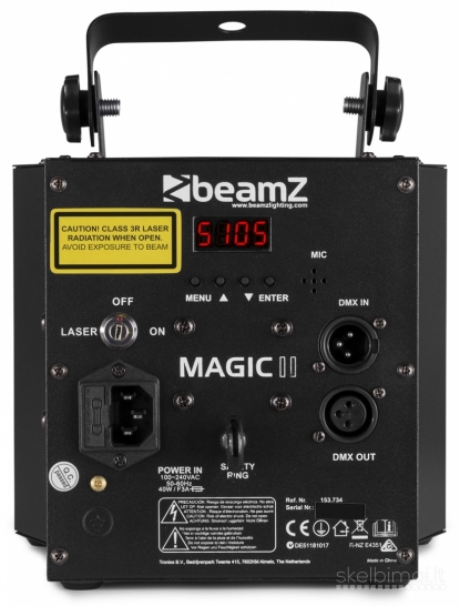 BeamZ Magic2 Derby šviesos efektas su lazeriu ir stroboskopu