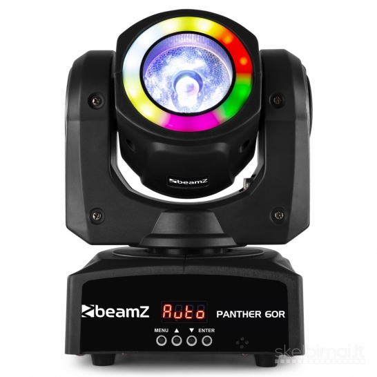 BeamZ Panther 60R LED Beam judanti galva su LED žiedu