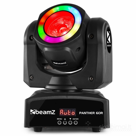 BeamZ Panther 60R LED Beam judanti galva su LED žiedu