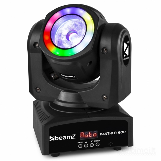 BeamZ Panther 60R LED Beam judanti galva su LED žiedu