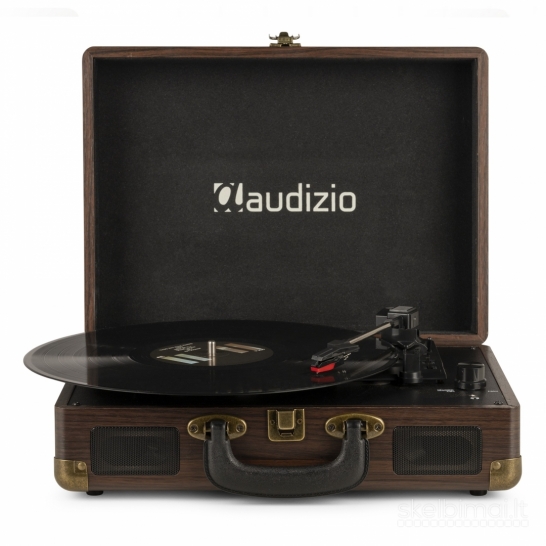 Audizio RP114W patefonas - lagaminas rudas medis