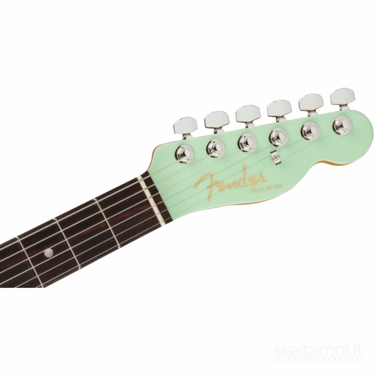 Fender American Transparent Surf Green RW Electric Guitar with Case