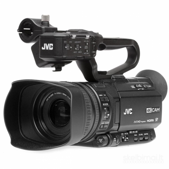 JVC GY-HM180 12.4MP 4K UHD Camcorder, wLED Light, Mic, 64GB Memory Card & Acc 