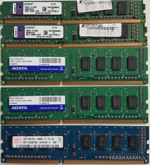 Stacionaru:RAM : DDR1; DDR2; DDR3.....ir SO SD RAM DIMM...HDD--SATA ir CPU