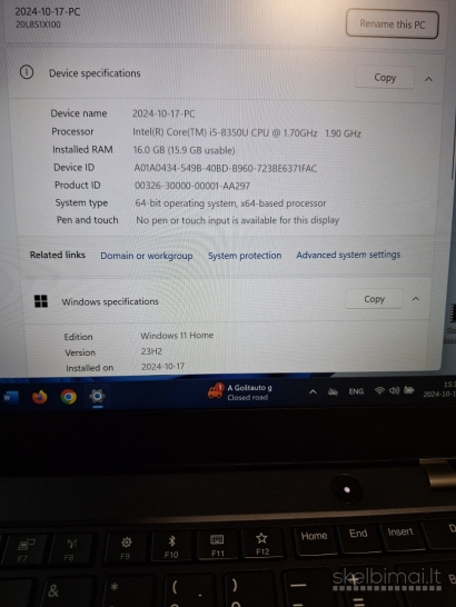 Lenovo ThinkPad T480S. i5-8350U. 128 gb.