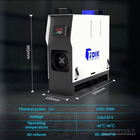 NAUJAS dyzelinis šildytuvas Fdik su 220v adapteriu !