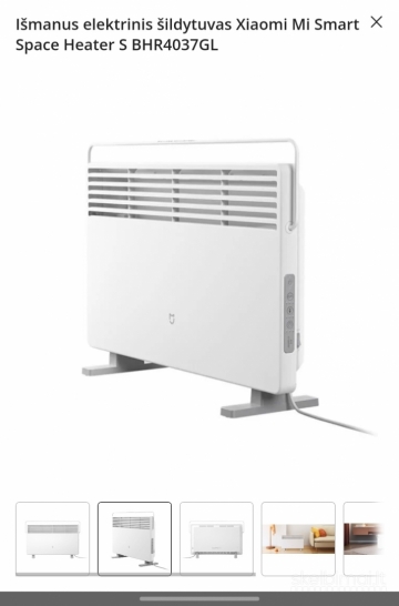 Išmanus elektrinis šildytuvas Xiaomi Mi Smart Space Heater S BHR4037GL