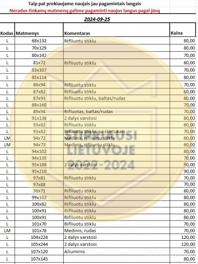 Naudoti langai ir durys vežame visoje Lietuvoje