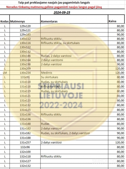 Naudoti langai ir durys vežame visoje Lietuvoje