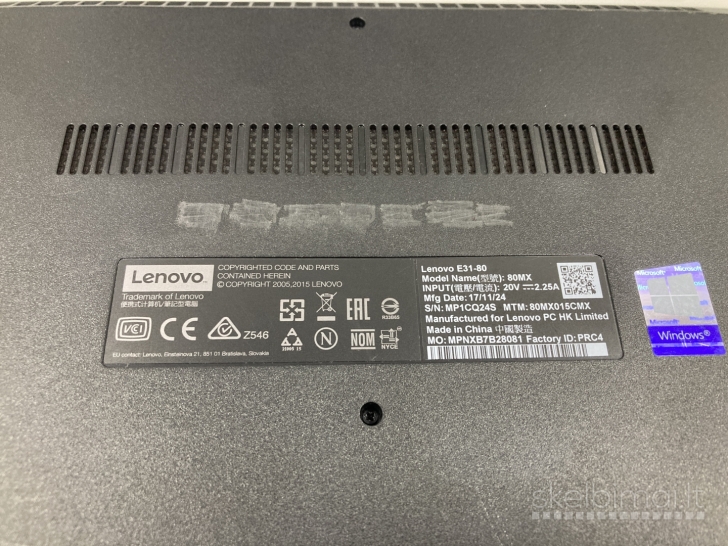 Nešiojamas kompiuteris Lenovo ThinkPad E31-80