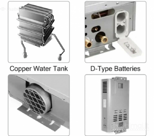 Momentinis dujinis vandens šildytuvas 16lgarantija