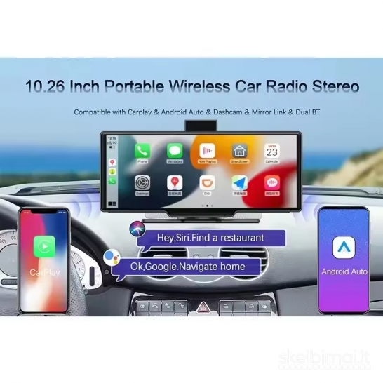 Nauja Universali multimedija Carplay su registratoriumi