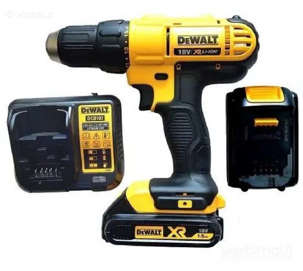 Naujas Dewalt Dcd771 suktuvas 18v 2x1,5ah