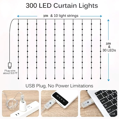 Išmanioji LED užuolaida-girlianda