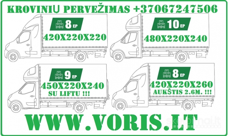 Transportas skirtas expres kroviniams pervežti LIETUVA-EUROPA-LIETUVA