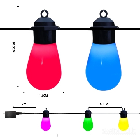 LED išmanioji lauko girlianda