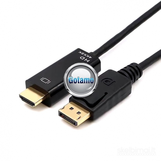 DisplayPort į HDMI laidas 1.8 metro WWW.GOTAMO.LT