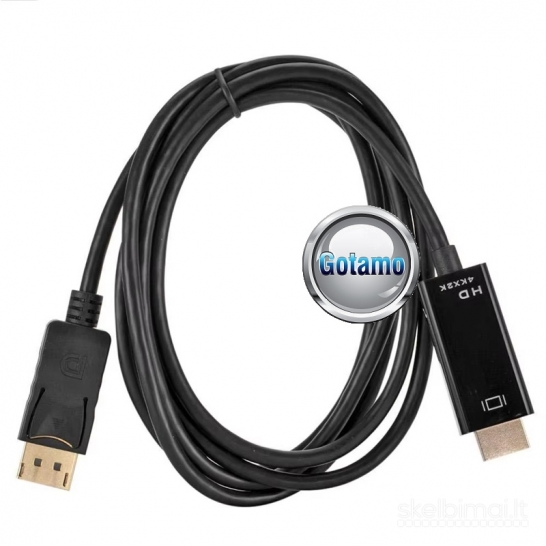 DisplayPort į HDMI laidas 1.8 metro WWW.GOTAMO.LT