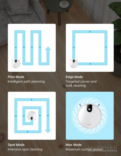 Naujas Ilife G9 Pro Dulkių siurblys robotas su išsivalymo stotele