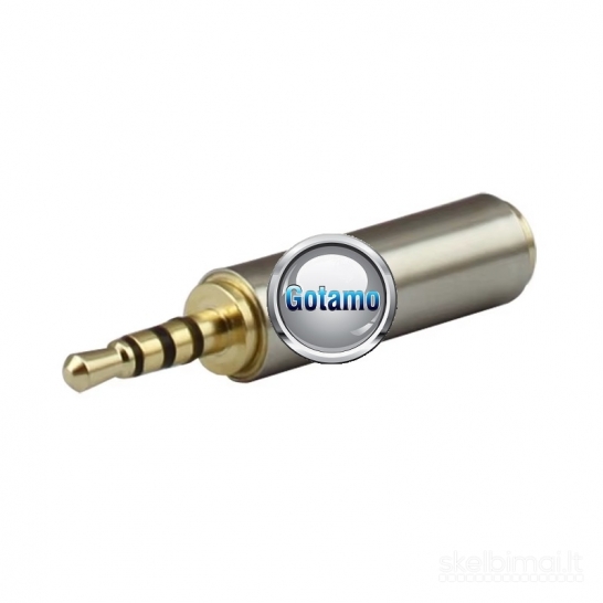 AUX 3.5mm į AUX 2.5mm lizdą jungtis TRRS WWW.GOTAMO.LT