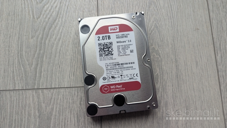 WD Red WD20EFRX 2000GB / 2TB NAS SATA diskas