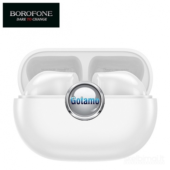 Borofone mini Bluetooth ausinės baltos spalvos WWW.GOTAMO.LT