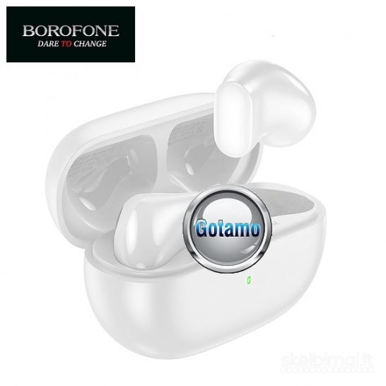 Borofone mini Bluetooth ausinės baltos spalvos WWW.GOTAMO.LT