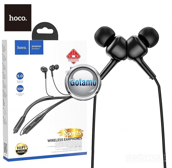 Hoco Sports 10H Music Bluetooth ausinės juodos spalvos WWW.GOTAMO.LT