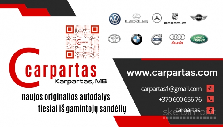 Visos originalios dalys vienoje vietoje https://carpartas.com