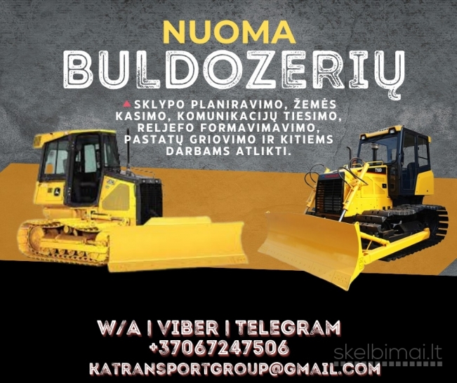 BULDOZERIŲ NUOMA 