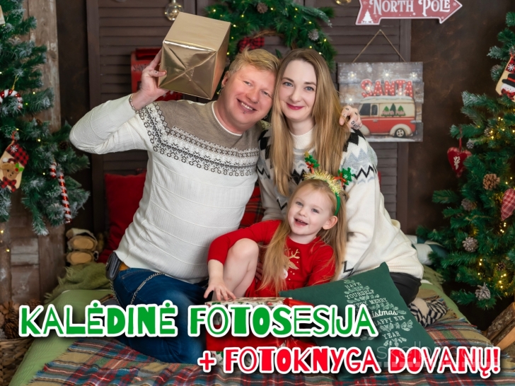 Kalėdinė fotosesija + fotoknyga Dovanų!