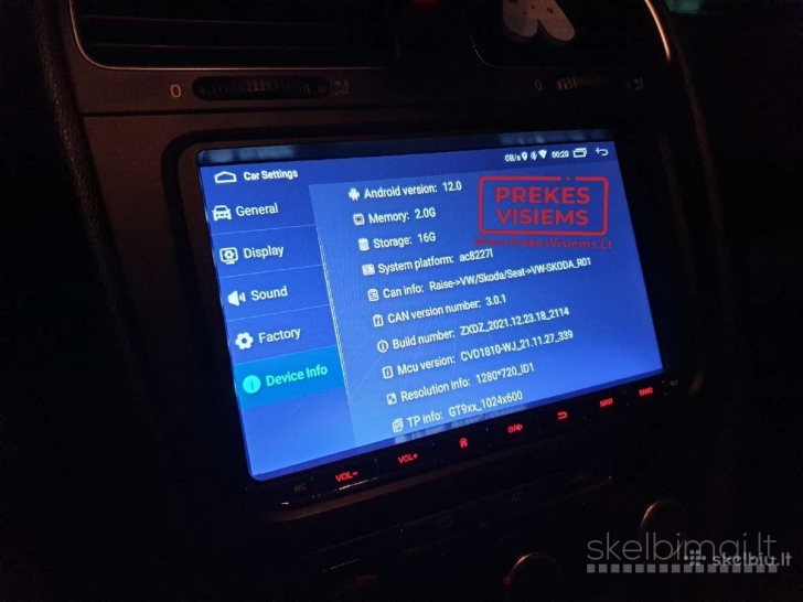 Volkswagen Skoda Seat Multimedija Android 12 Dsp