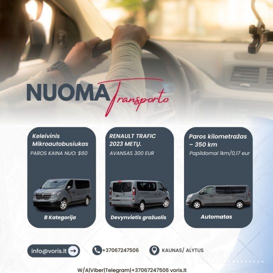 MIKROAUTOBUSŲ NUOMA +37062387452 