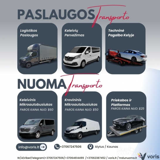 MIKROAUTOBUSŲ NUOMA +37062387452 