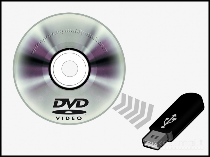 Video kasečių Dvd perrašymas į usb skaitmeninimas