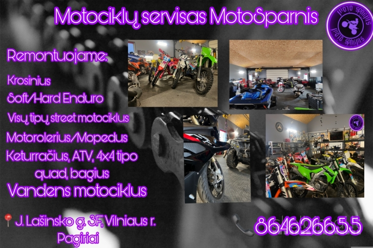 Motociklų ATV remontas 