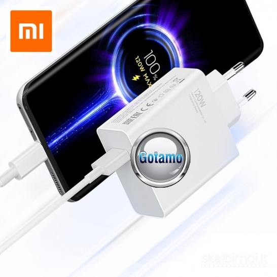 Tinklo kroviklis 120W Xiaomi (hyper įkrova) su Type-C laidu