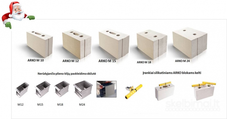 Arko Silroc Roclite Bauroc - blokeliai, pamatai, perdangos,kaminai.