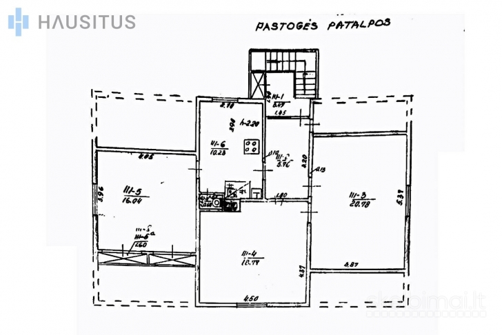 PARDUODAMAS ANTRASIS NAMO AUKŠTAS SU MŪRINIO ŪKINIO PASTATO DALIMI