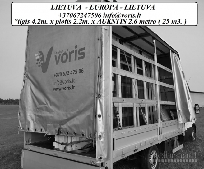 SKUBIOS produkcijos pervežimai mikroautobusais www.voris.lt